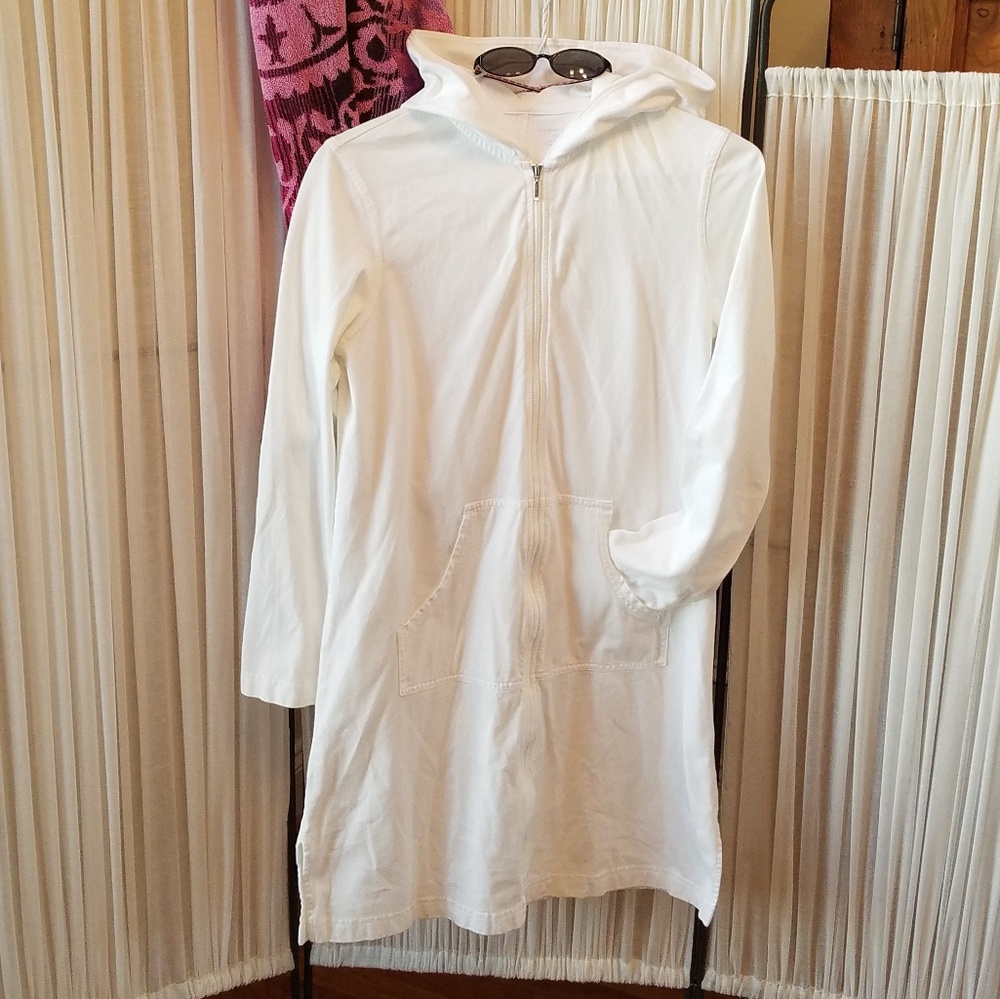 Land's End white swim cover up